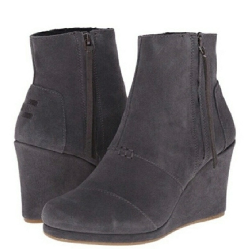 COPY - Tom's Size 8 Booties Gray with Zipper